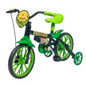 BICICLETA R12 BEBITOS INFANTI PT/VERDE