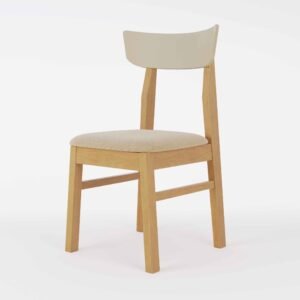 SILLA MEDITERRANEO CURVA TAPIZADA MIEL