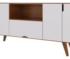 RACK ESCANDINAVO 180MT 4PTA 1CAJ CAOBA