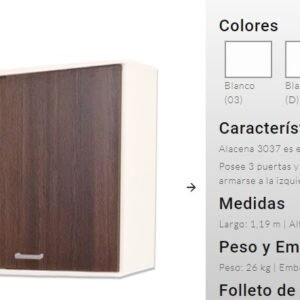 ALACENA PLATINUM 120 BLANCO/TABACO