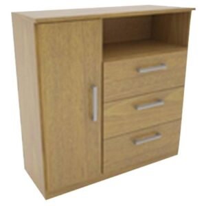 COMODA ORLANDI 3CAJ 1PTA ROBLE
