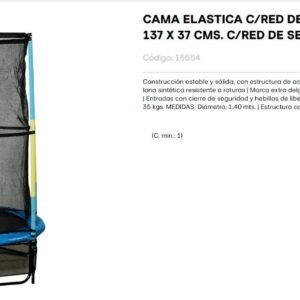 CAMA ELASTICA C/RED DE SEGURID 1.37MT