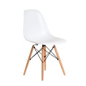 SILLA EAMES BLANCA PATAS MADERA X UNID