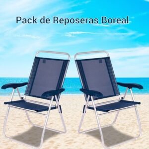 REPOSERA BOREAL AZUL NEGRA 4 POCIS