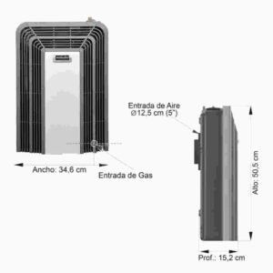 CALEFACTOR ESKABE TITANIO 2000 KAL TB