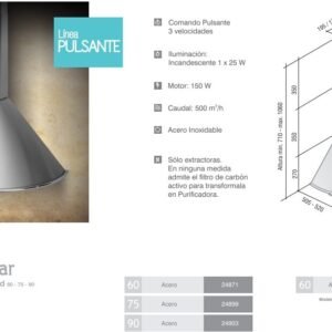 CAMPANA COCINA LLANOS CIRCULAR 90 BLANC