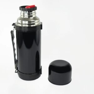 TERMO ACERO NEGRO CON ASA FIT 1LT