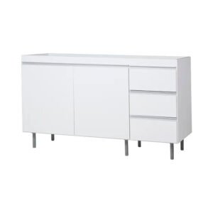 BAJO MESADA ARCO NUEVO 120 BLANCO ALUM