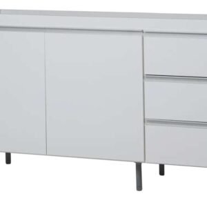 BAJO MESADA ARCO NUEVO 140 BLANCO ALUM
