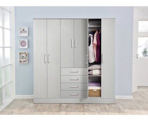 PLACARD COMBO3 6PTAS 4CAJ ROBLE BLCO