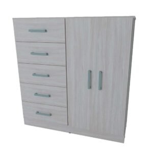 BAHIUT ORIENTAL 160 PTA VIDRIO CAOBA