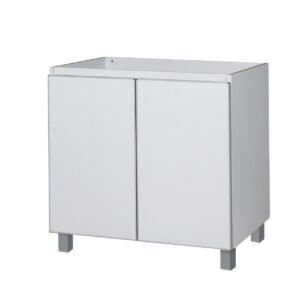 BAJO MESADA POTENZA 080 2P BLCO ALUM