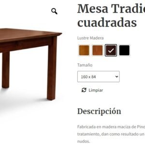 MESA PATRIA TRADICION 180 P/TORN CAOBA