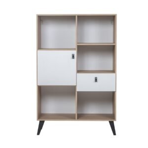 BIBLIOTECA 5E 1P 1C LEGGERO RK NAT/BCO T