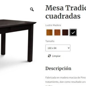 MESA PATRIA TRADICION 180 P/TORN WENGUE
