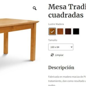 MESA PATRIA TRADICION 180 P/TORN MIEL