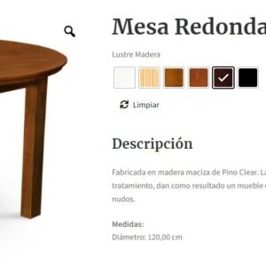 MESA PATRIA TRADIC REDONDA 120 P/TOR CAO