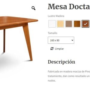 MESA PATRIA DOCTA 180 CEDRO