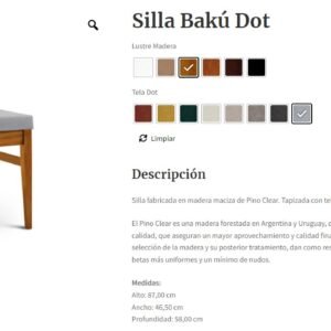 SILLA PATRIA BAKU CEDRO