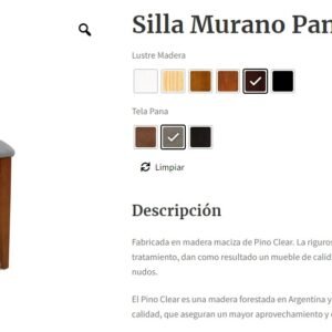 SILLA PATRIA MURANO CAOBA