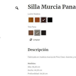 SILLA PATRIA MURCIA CAOBA