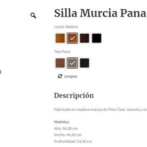 SILLA PATRIA MURCIA CEDRO