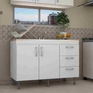 BAJO MESADA ARCO 120 BLANCO DERECHA