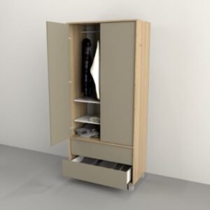 ROPERO TABLES 0.86MT 2PTA 2CAJ COMBINAD