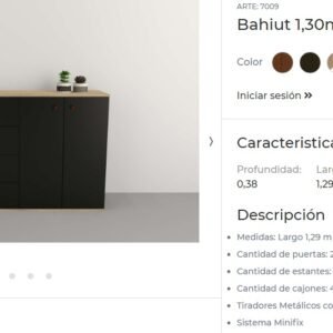 BAHIUT TABLES 135 2PTAS 4CAJ COMB