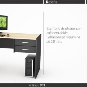 ESCRITORIO PIRO ART901 120 NEGRO HAYA