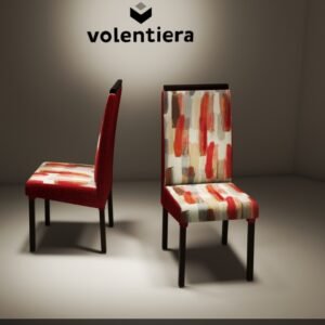 SILLA VOLENTIERA VARENNA PINCELAD ROJO