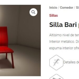 SILLA VOLENTIERA BARI PINCEL ROJO P/ENF