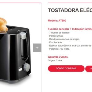 TOSTADORA LILIANA ACERO INOX AT918