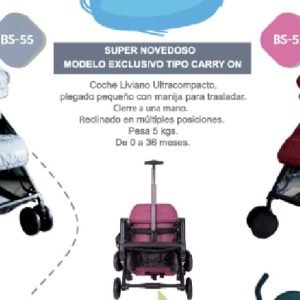 COCHECITO PLEGABLE BYS BS55 GRIS