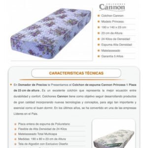 COLCHON CANNON PRINCESS 080X23