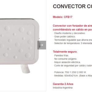 CONVECTOR LILIANA C/FORZ CONVECTORYPLUS