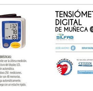 TENSIOMETRO DIGITAL MUNECA SILFAB CH605