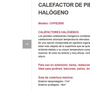 CALEFACTOR INFRAROJO DE PIE LILIANA PIE/