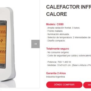 CALEFACTOR INFRAROJO LILIANA COMPACT HO