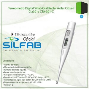TERMOMETRO CLINICO DIGIT SILFAB CTA301
