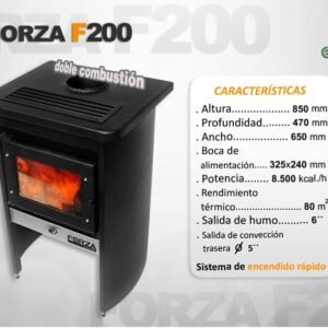 ESTUFA COMB LENTA FORZA PREMIUM F200
