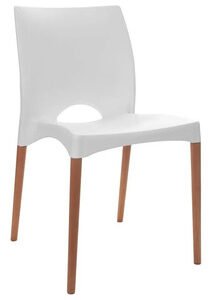 SILLA PVC CANNES PATA MADERA