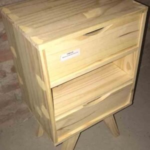 MESA DE LUZ PINO FANY RETRO 2 CAJ