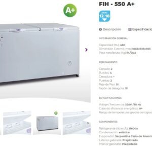 FREEZER INELRO FIH550