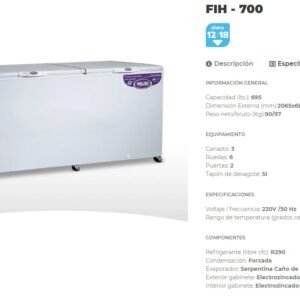 FREEZER INELRO FIH700