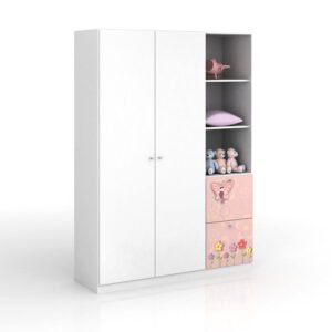 ROPERO 2PTAS 2CAJ 190X137X43 ROSA