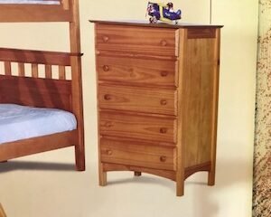 CHIFONIER CRAVERO 5 CAJONES MIEL 125X80