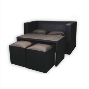 SOFA 2CPOS + MESA TAPIZADA + PUFF