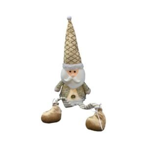 PAPA NOEL PIERNAS LARGAS LUZ TRAJE DORAD