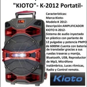 PARLANTE AMPLIFICADOR KIOTO K2012